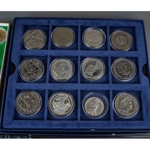 215 - A collection of coins, including Commemorative, pre-1947 and post, Victorian crowns and half crowns,... 