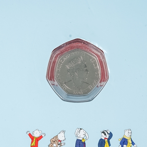 221 - Rupert Bear: The 50p Coin Collection with five encapsulated coins, comprising 'Rupert bear', 'Podgy ... 