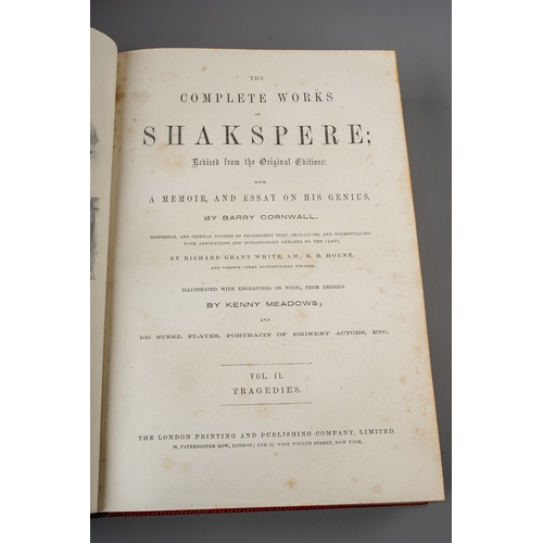 225 - The Complete Works of Shakespeare, Vols I, II & III (Comedies, Tragedies and Historical plays, poems... 