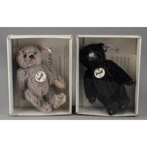 246 - Collection of Steiff to include: Hannes 32cm bear; a boxed Rupert Bear on sleigh ornament and two sm... 