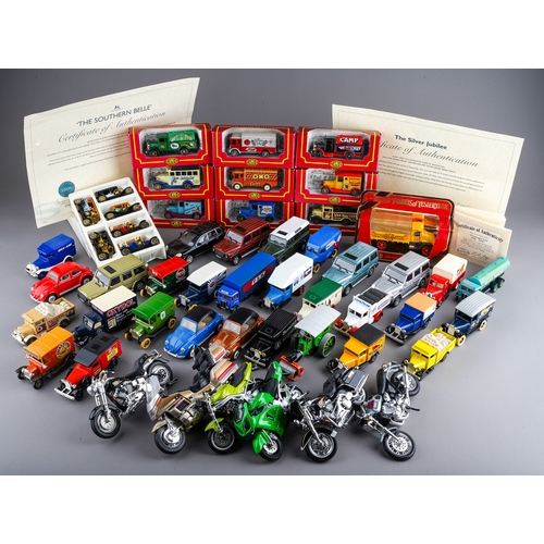 256 - A large collection of model vehicles, including Corgi Classics and Commercials, Days Gone, Cameo, et... 