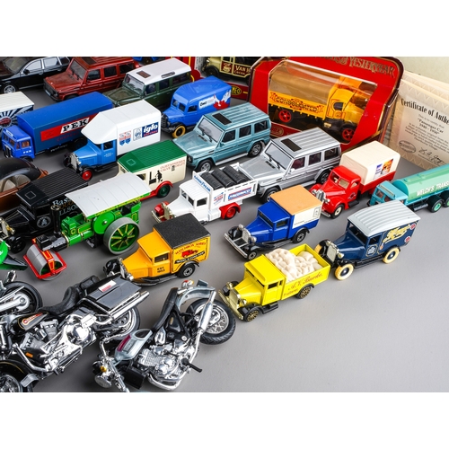 256 - A large collection of model vehicles, including Corgi Classics and Commercials, Days Gone, Cameo, et... 