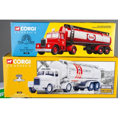 258 - A collection of model vehicles, including Burago, Corgi, etc, cars, buses, transporters