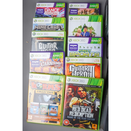 273 - XBOX 360 -  ten assorted boxed games to include: Guitar Hero 5, Dance Central, Worms, Red Dead Redem... 