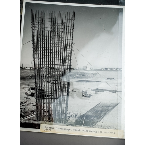 332 - 38 large original black and white photographs of construction of American Highways, early 1960s