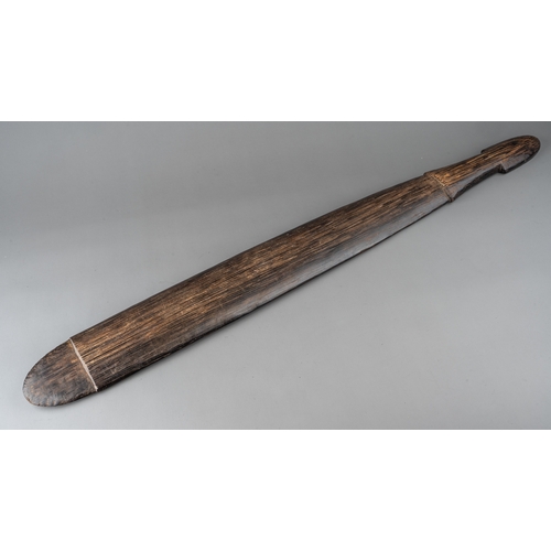 340 - A Massim tribal Trobriand Pacific Islands sword club. Incised  decoration.

Approx 79cm long.