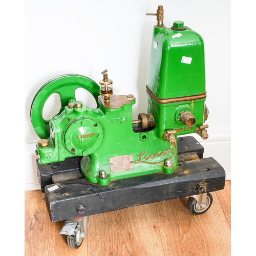 378 - A vintage R A Lister & Co water pump (mounted)