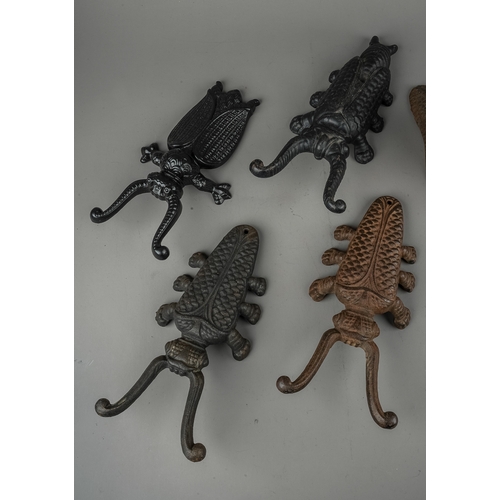 382 - Collection of 5 cast metal bug boot pulls