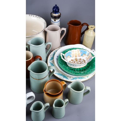 405 - A collection of ceramics to include: Royal Doulton large Winston Churchill character jug, stamped to... 