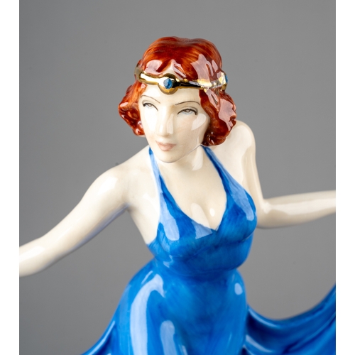 438 - A Kevin Francis limited edition figure titled Moulin Rouge in blue dress modelled by Andy Moss, no 1... 