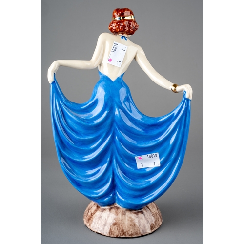 438 - A Kevin Francis limited edition figure titled Moulin Rouge in blue dress modelled by Andy Moss, no 1... 