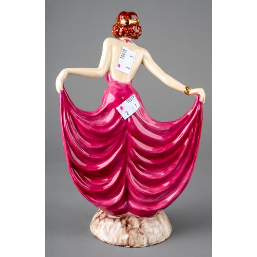 439 - A Kevin Francis limited edition figure titled Moulin Rouge in cerise dress modelled by Andy Moss, no... 