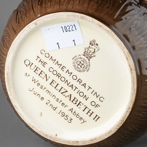 449 - A Royal Doulton Jug commemorating the Coronation of Queen Elizabeth II at Westminster Abbey June 2nd... 