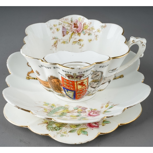 450 - Royal Interest: a collection of ceramics to include: 
1. Paragon china trio commissioned to celebrat... 