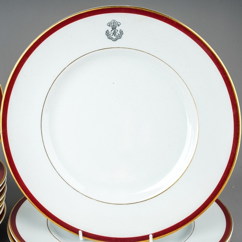 451 - A quantity of Royal Engineers mess plates, marked 