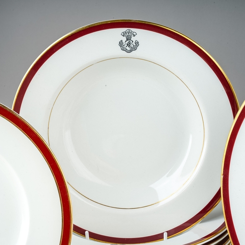 451 - A quantity of Royal Engineers mess plates, marked 