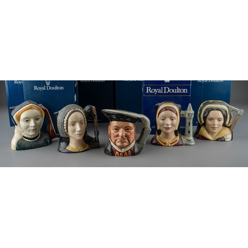 496 - Collection of Royal Doulton small character jugs, all boxed except one to include: 
1. Jane Seymour ... 