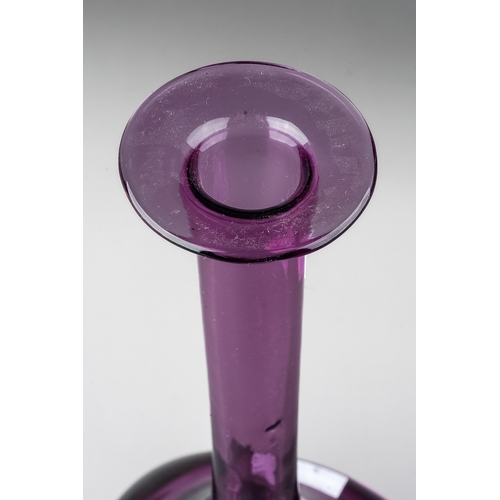 522 - A Murano Sommerso amethyst glass elongated vase, approx 29cm high