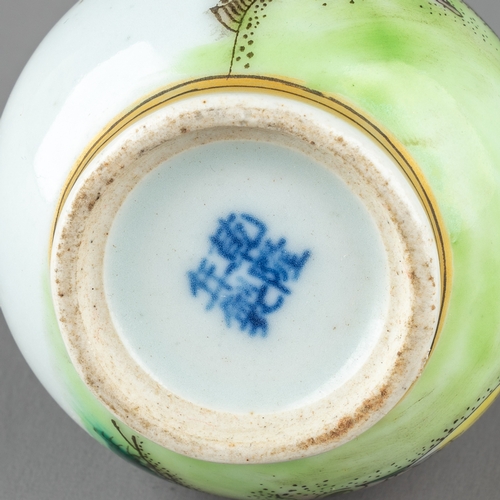 537 - A collection of Chinese porcelain snuff bottles, including three bottles decorated with cranes, land... 