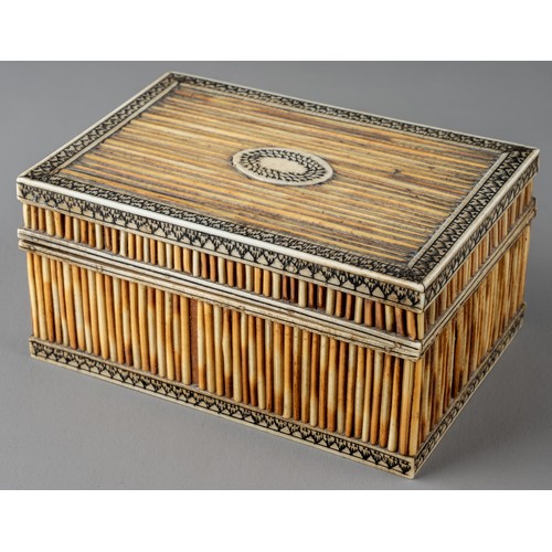 625 - An Anglo Indian ivory mounted porcupine quill box.  Lined in Sandalwood.
Ivory Licence: B17NCD5Z

Ap... 