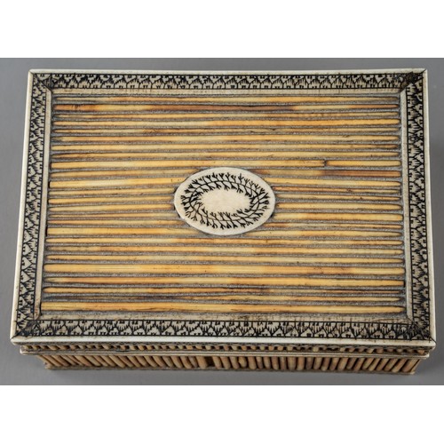 625 - An Anglo Indian ivory mounted porcupine quill box.  Lined in Sandalwood.
Ivory Licence: B17NCD5Z

Ap... 