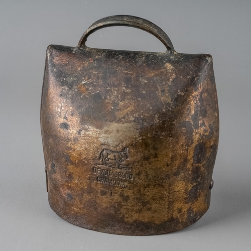 635 - Large Devouassoud Chamonix cowbell no 1, approx 12.5 cm high