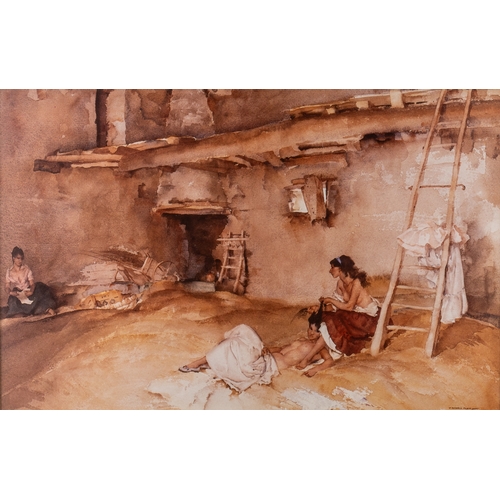 648 - Two reproduction colour prints after Sir William Russell Flint depicting Wash House scenes, approx 2... 