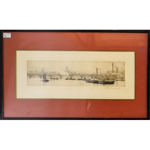 650 - after Rowland Langmaid (1897-1956)
Waterloo Bridge
drypoint etching, 17 x 41cm
signed in pencil lowe... 