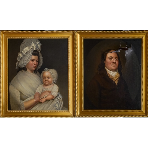 657 - Derby Interest / English School (late 18th Century)
Portrait of Rebecca Radford with her daughter (R... 