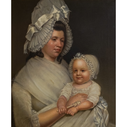 657 - Derby Interest / English School (late 18th Century)
Portrait of Rebecca Radford with her daughter (R... 