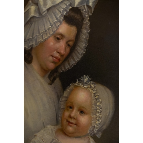 657 - Derby Interest / English School (late 18th Century)
Portrait of Rebecca Radford with her daughter (R... 