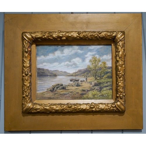 659 - A pair of E A Krause, South and North Windermere
watercolours, in gilt frames, inner measures 28 x 2... 