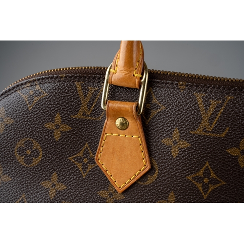 676 - Louis Vuitton - a monogram Alma handbag, the domed shaped satchel designed with maker's classic mono... 