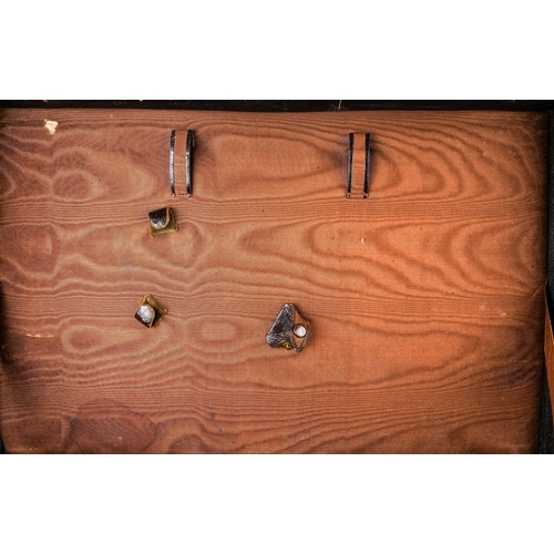 678 - Tiffany & Co - A gentleman's leather vanity case with protective outer cover, approx 45.5cm wide x  ... 