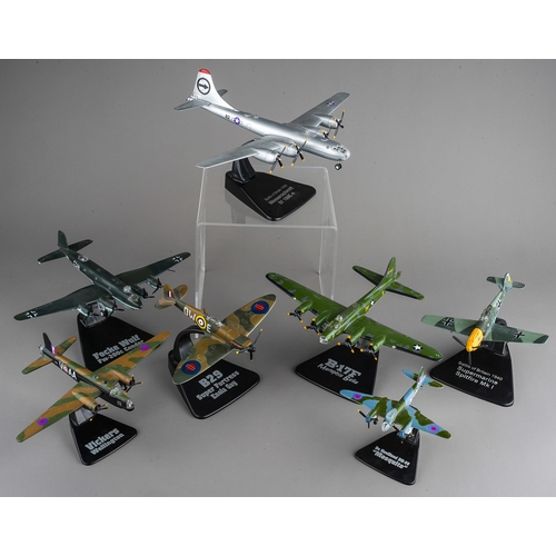 240A - A collection of model planes, including Battle of Britain 1940 Supermarine Spitfire Mk 1; Messerschm... 