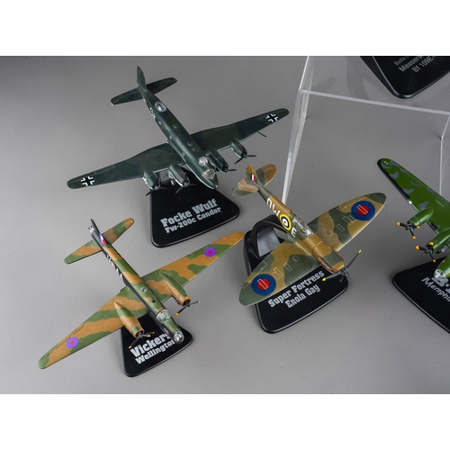 240A - A collection of model planes, including Battle of Britain 1940 Supermarine Spitfire Mk 1; Messerschm... 