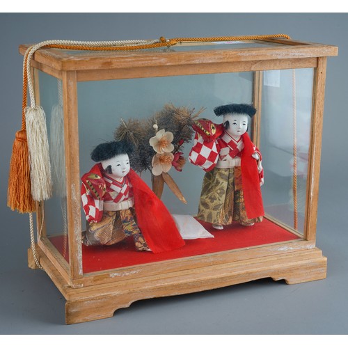 242 - Japanese Hina Ningyo cased dolls