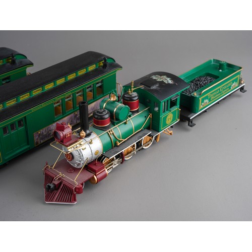 254 - Bachmann 0 gauge train set Thomas Kinkade's Christmas Express, locomotive,  tender and 3 cars