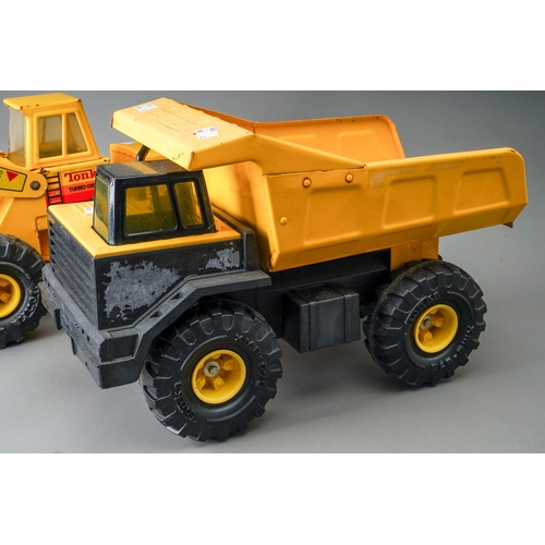 71 - Tonka Toys.  Large scale Turbo-Diesel loader and dump truck (2)