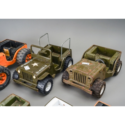 106 - Tonka Toys.  A selection of Jeeps in varying sizes and colours (10)