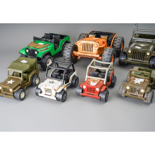 106 - Tonka Toys.  A selection of Jeeps in varying sizes and colours (10)