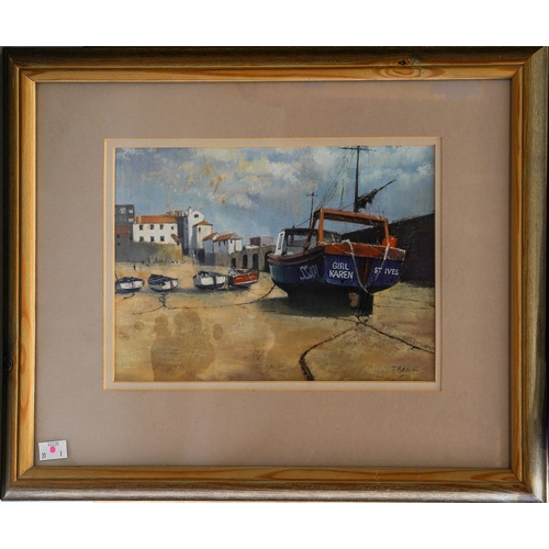 209 - Tom Brown (British, 1933-2017)
Harbour view St Ives
pastel, 21 x 30cm 
signed lower right, framed an... 