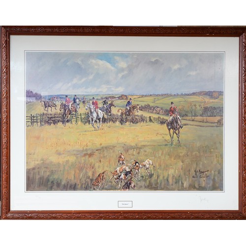 217 - Hunting Interest: John King (1929-2014), The Quorn (Gartree Hill)
limited edition colour print, sign... 