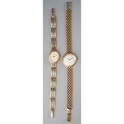 36 - Two 9ct gold ladies wristwatches, including a Rotary and an Accurist, total combined gross weight 29... 