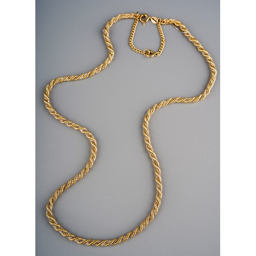 40 - A 9ct rope twist necklace, 7.8g