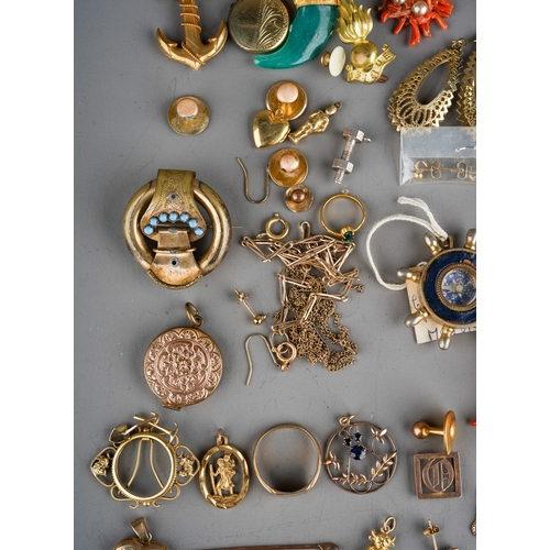 114 - A good collection of Victorian Edwardian and later jewellery, including 9ct ring, chains, pendant, c... 