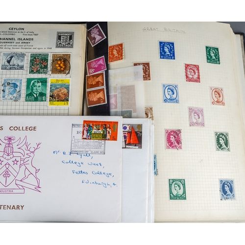 249 - A collection of stamps in three albums with a good set of 1960's - 70's mint GB including pairs.