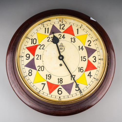 274 - WW2 British RAF Sector Clock. A Mahogany case with the reverse stamped 'Smith 1942' and  GVI crown. ... 