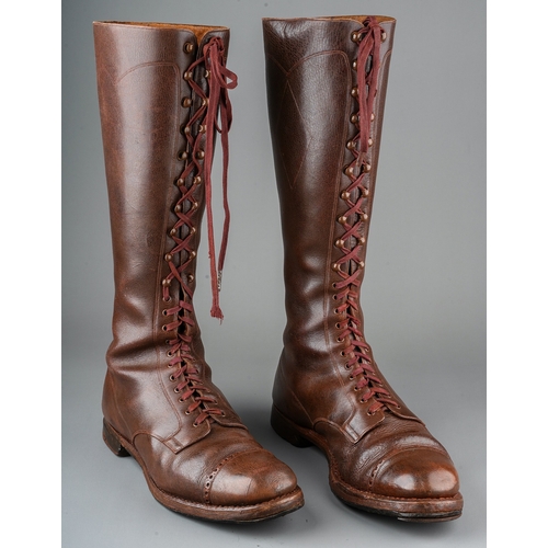 WW1 British Brown Leather Officers Boots. This variety was also worn by ...