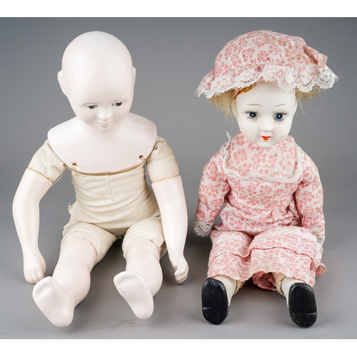 354 - Two vintage pot dolls